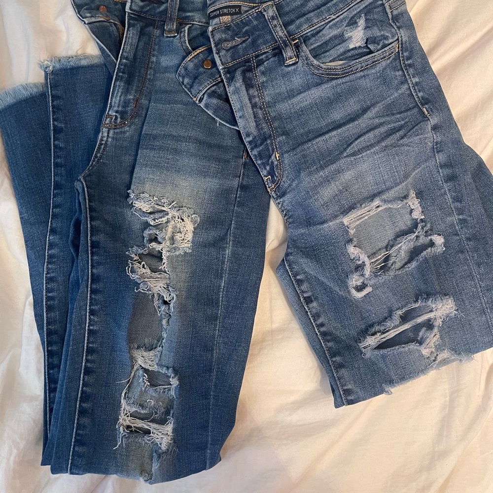 2 pair of AE jeans